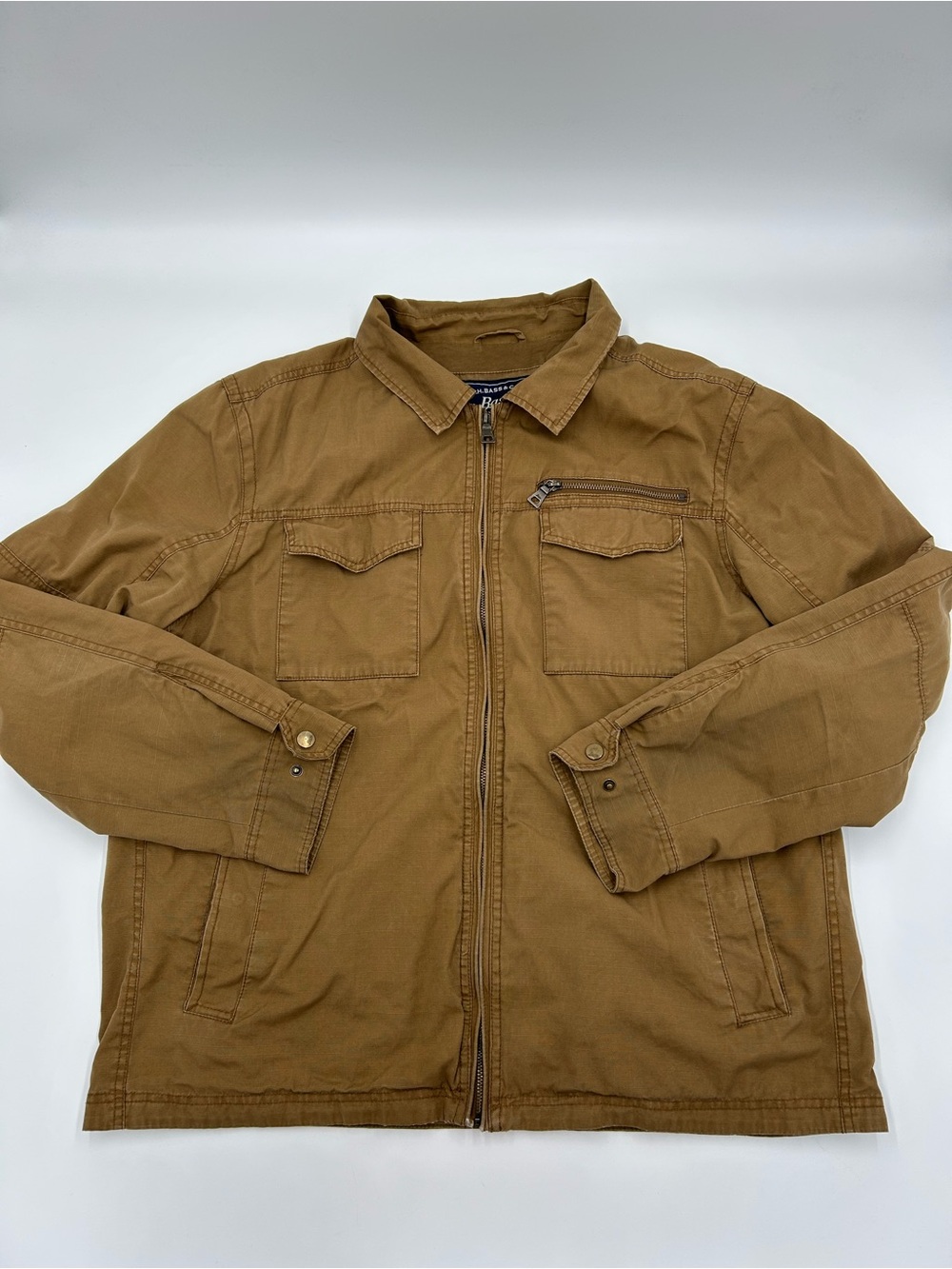 G.H. Bass & Co. Utility Tan Zip-Front Field Jacket XL